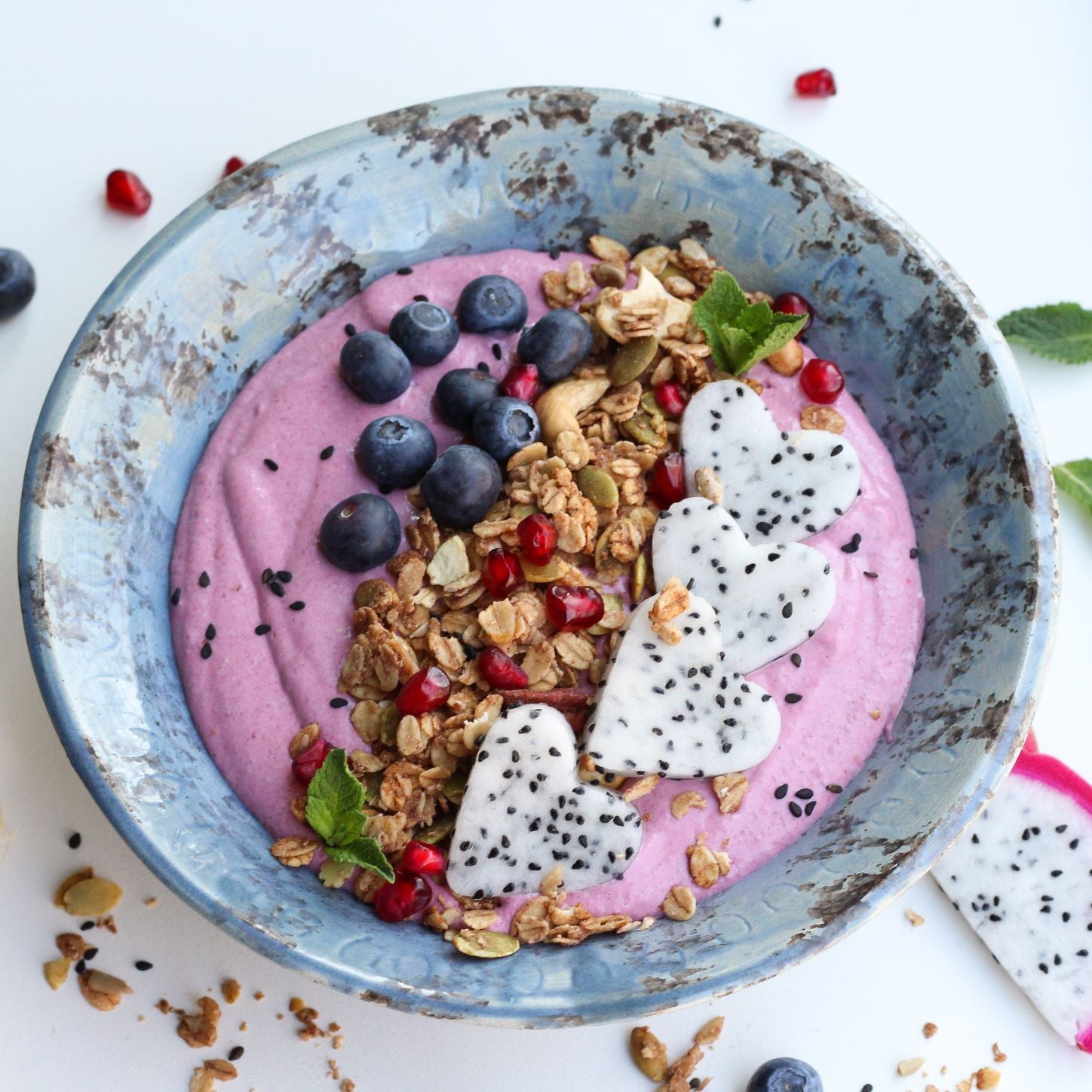 Overnight Oats mit Cashews und Himbeeren