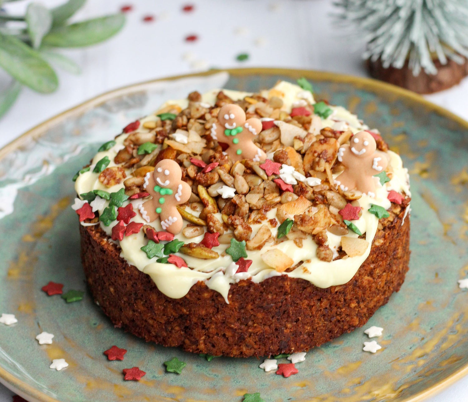 Lebkuchen-Törtchen mit weißer Schokolade