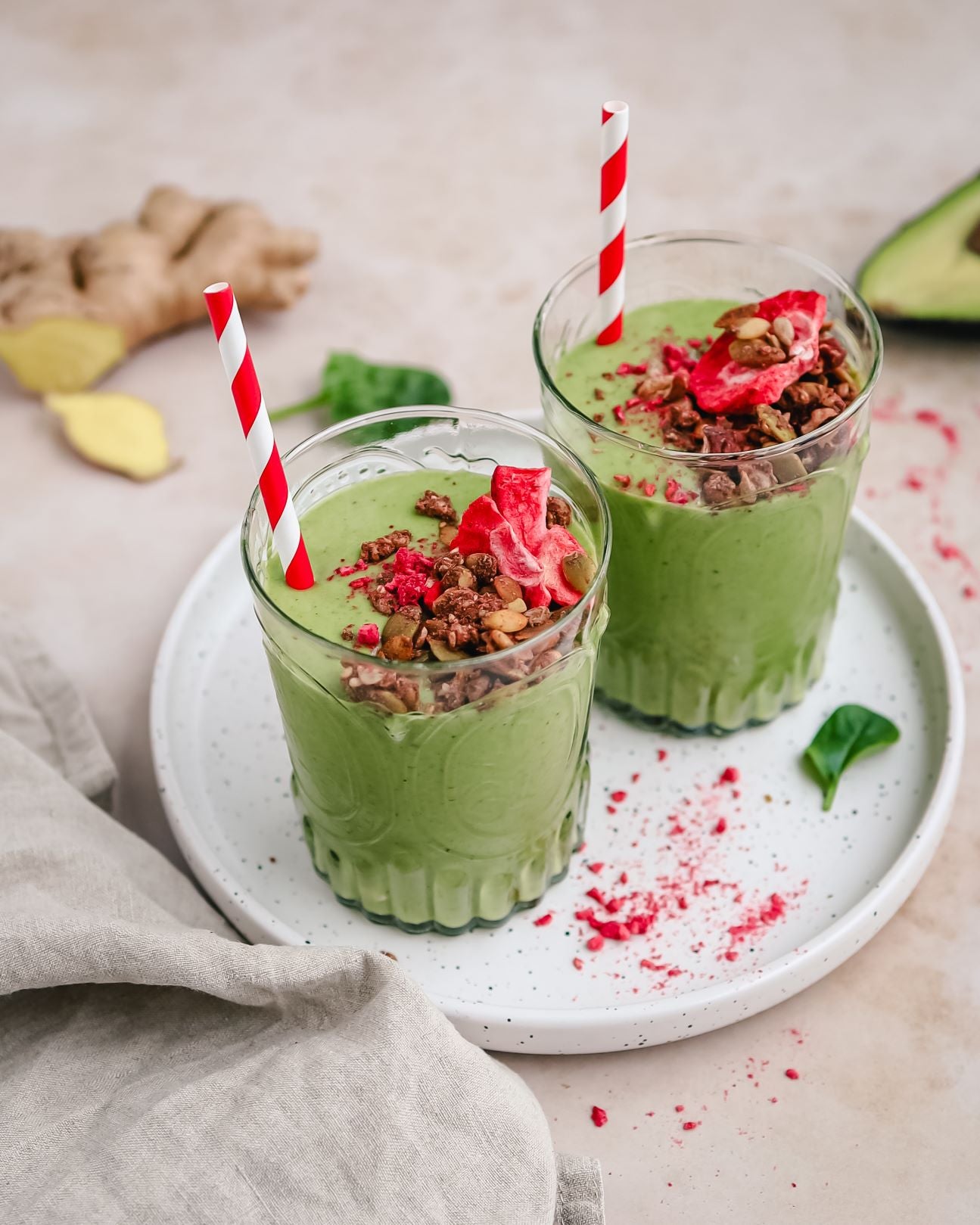 Birnen-Spinat-Smoothies